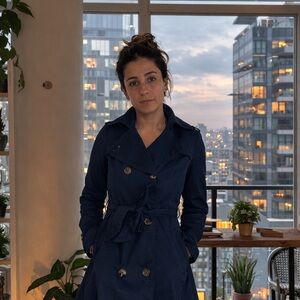 H&M Dark Blue Trench Coat